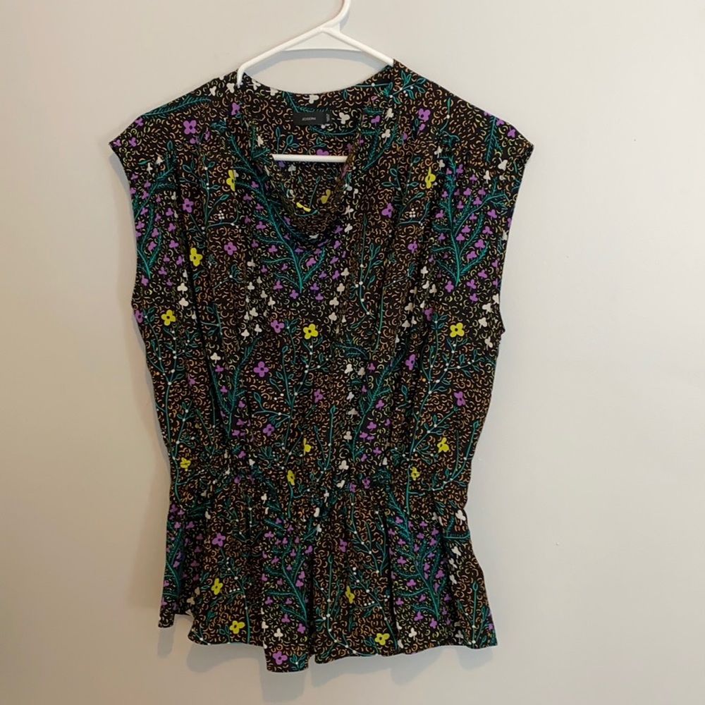 JOSEPH Black Lionel-trellis Floral Top - Picture 5 of 8